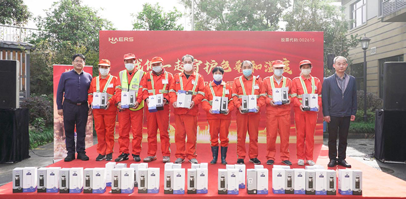 Haers Brings Warm Water To Sanitation Workers