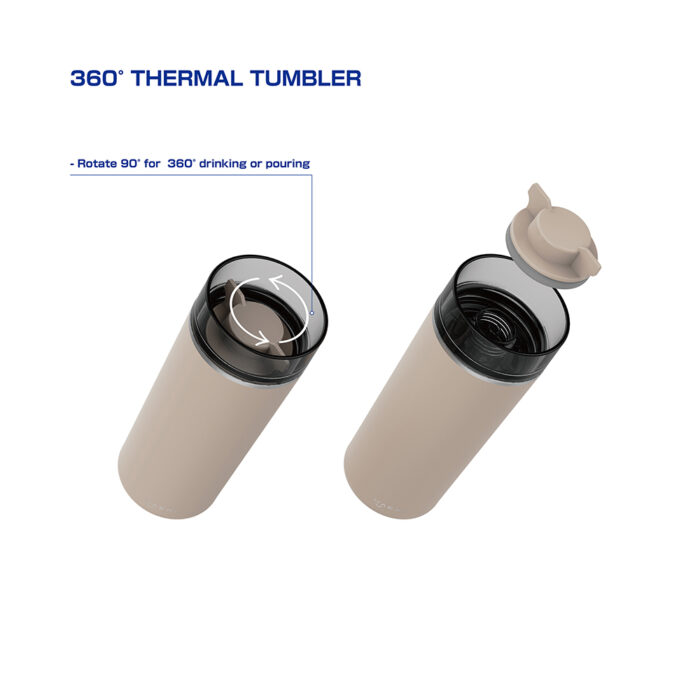Stainless Steel Cup with flow-control lid - Haers Drinkware