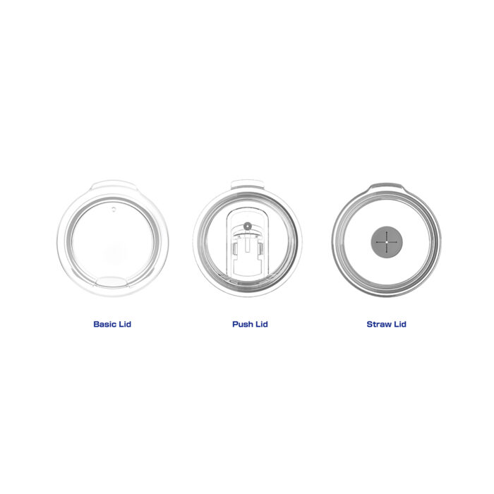 Lid options for wide mouth travel tumbler - Haers Drinkware