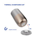 Magnetic Stand on the stainless steel mug - Haers Drinkware
