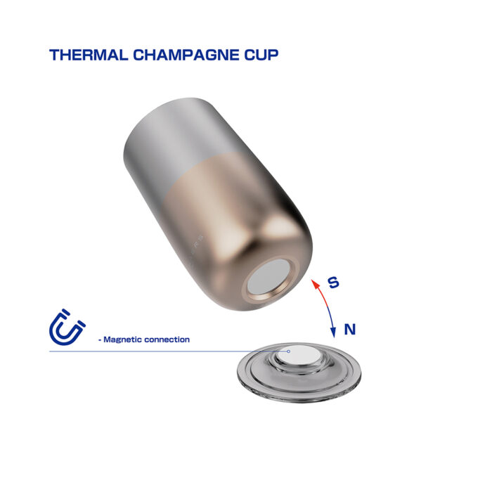 Magnetic Stand on the stainless steel mug - Haers Drinkware
