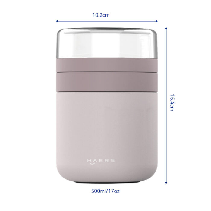 dimension of insulated food jar - Haers Drinkware