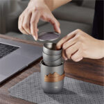 Easy-to-stack Titanium Teapot and Cup Set - Haers Drinkware