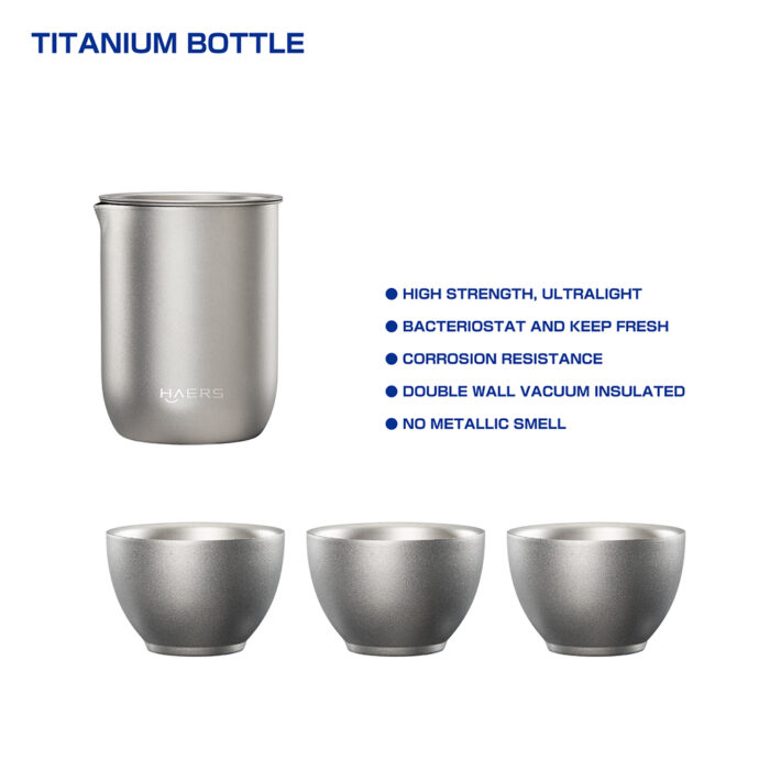 Haers Titanium TeaPot and Cup Set wholesale - Haers Drinkware