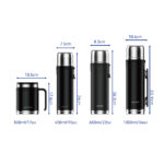 capacity and dimension of Thermos Drink Bottle - Haers Drinkware