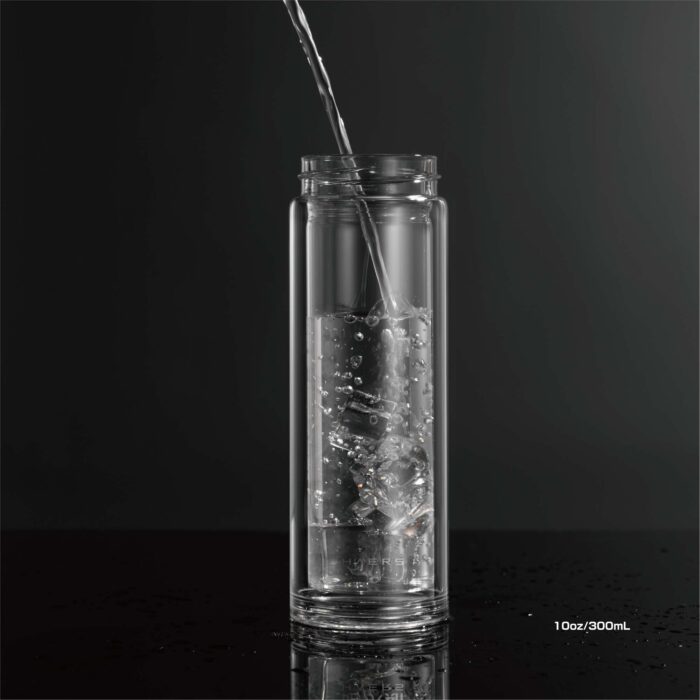 Heat resistant Engraved Glass Water Bottle