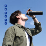custom stainless steel Sports Cap Water Bottle - Haers Drinkware