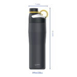 dimension of haers sports cap water bottle - Haers Drinkware