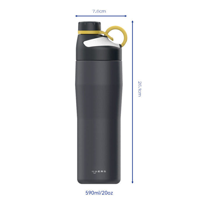 dimension of haers sports cap water bottle - Haers Drinkware