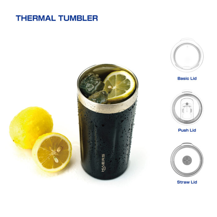 Custom Stainless Steel Travel Tumbler with Tritan Lid - Haers Drinkware