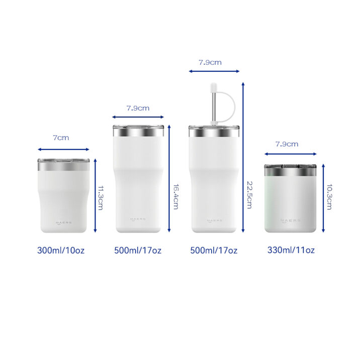 Sizes and dimenssion for Haers wide mouth travel tumbler - Haers Drinkware
