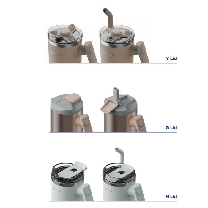 Lid options for Haers Stainless Steel Vacuum Insulated blazerTumbler - Haers Drinkware