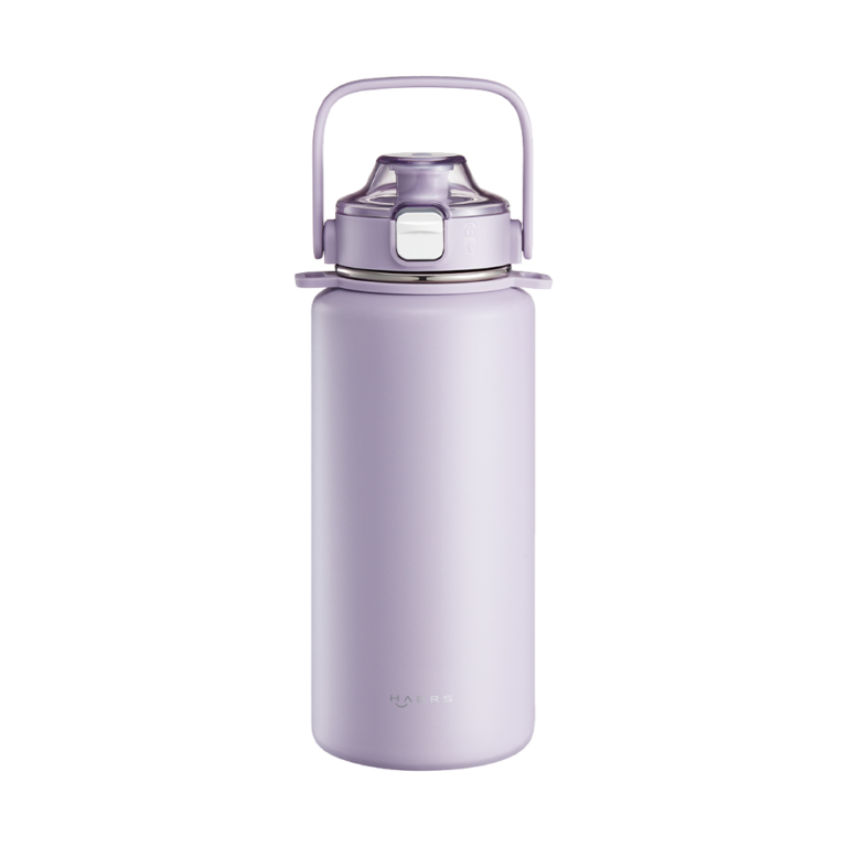 Haers Stainless Steel Insulated Water Bottle with Straw