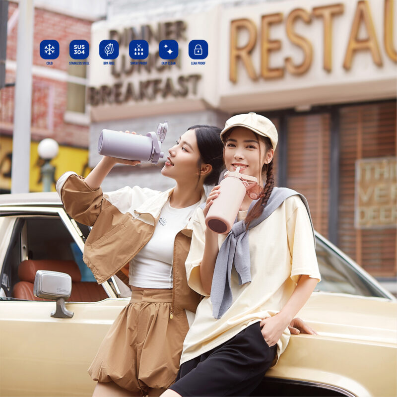 Insulated Water Bottle with Straw ODM - Haers Drinkware