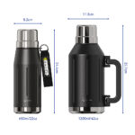 capacity and dimension of Haers Stainless Steel beer growler - Haers Drinkware