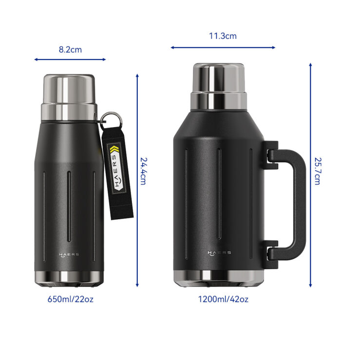 capacity and dimension of Haers Stainless Steel beer growler