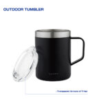 Stainless Steel Coffee Mug with Tritan Lid and Handle ODM - Haers Drinkware