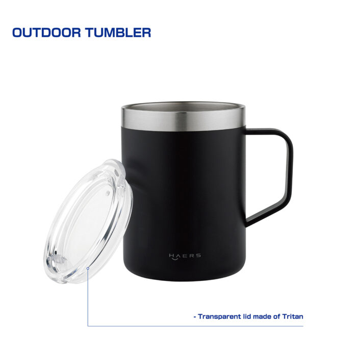 Stainless Steel Coffee Mug with Tritan Lid and Handle ODM - Haers Drinkware
