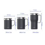 Capacity and Dimension of Stainless Steel Thermal Mug - Haers Drinkware