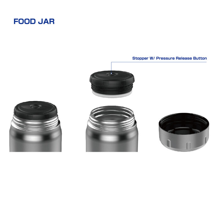 Lid structure of haers insulated lunch box - Haers Drinkware