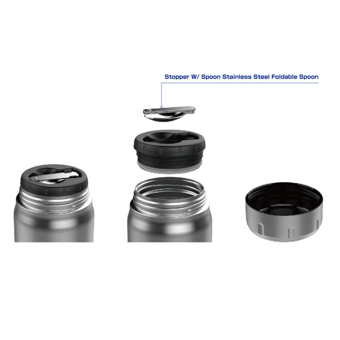 Stainless Steel Food Jar with Pressure Release Button Custom - Haers Drinkware