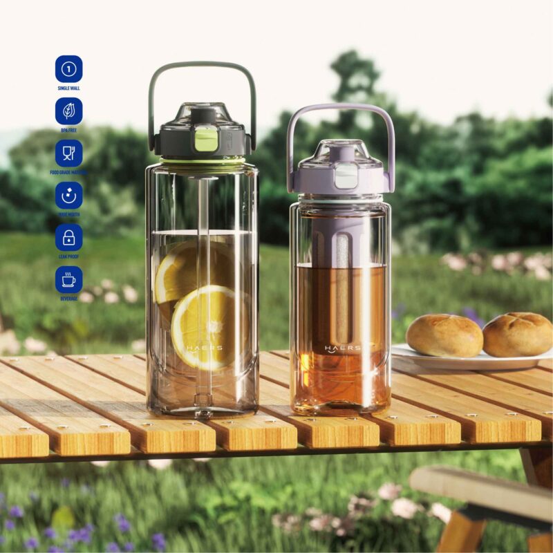 BPA free Tritan Bottle with Handle ODM - Haers Drinkware