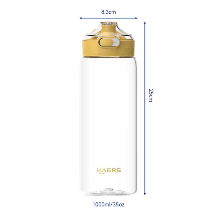 dimension of Outdoor Tritan Bottle - Haers Drinkware