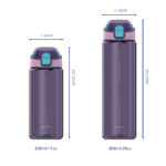 size and dimension of tritan Sports Bottle - Haers Drinkware