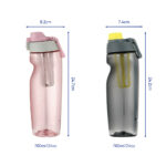 diemsion of haers Sports Tritan Bottle with shaker - Haers Drinkware