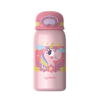 Thermal Kids Water Bottle with Straw - Haers Drinkware