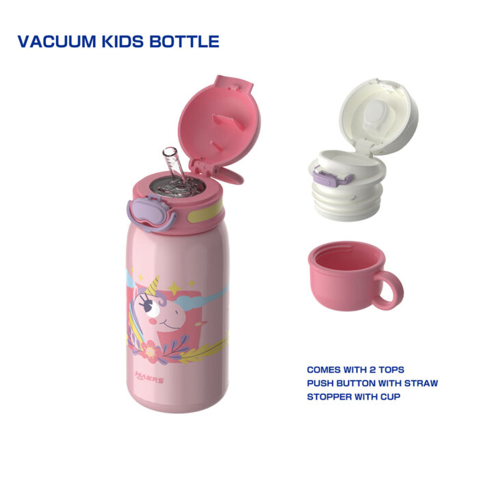 Lid options for Thermal Kids Water Bottle - Haers Drinkware
