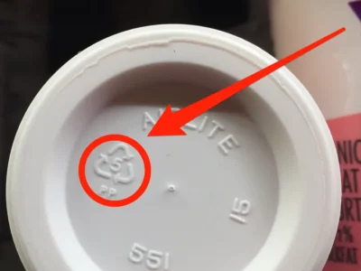 bottom of plastic bottles