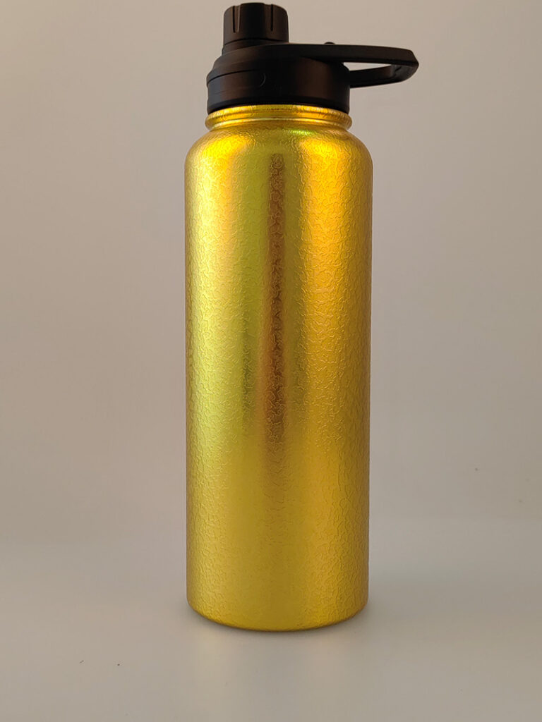 Edelstahlflasche mit großer Öffnung und geätztem Design – Haers Drinkware