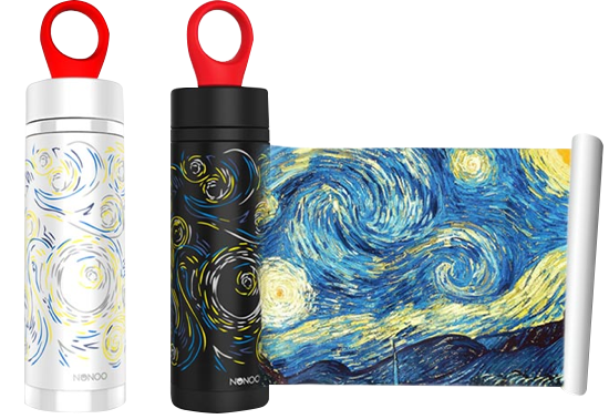 individuelles Muster auf Wasserflasche - Haers Drinkware