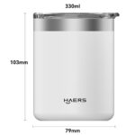 rozměr izolovaných hrnků z nerezové oceli - Haers Drinkware