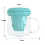 dimension of glass tea cups - Haers Drinkware