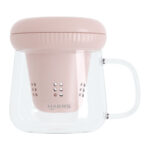 Pink Borosilicate glass tea cups - Haers Drinkware