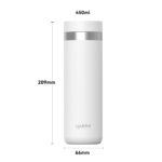 Dimensions de la bouteille d'eau intelligente | Haers Drinkware