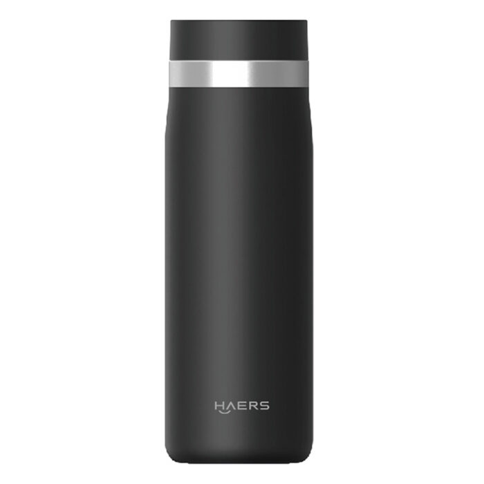 Black Stainless Steel Smart Water Flask - Haers Drinkware