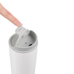 flip-up lid of smart coffee mug - Haers Drinkware