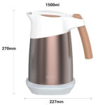 Dimension of Stainless Steel Electric Kettle - Haers Drinkware