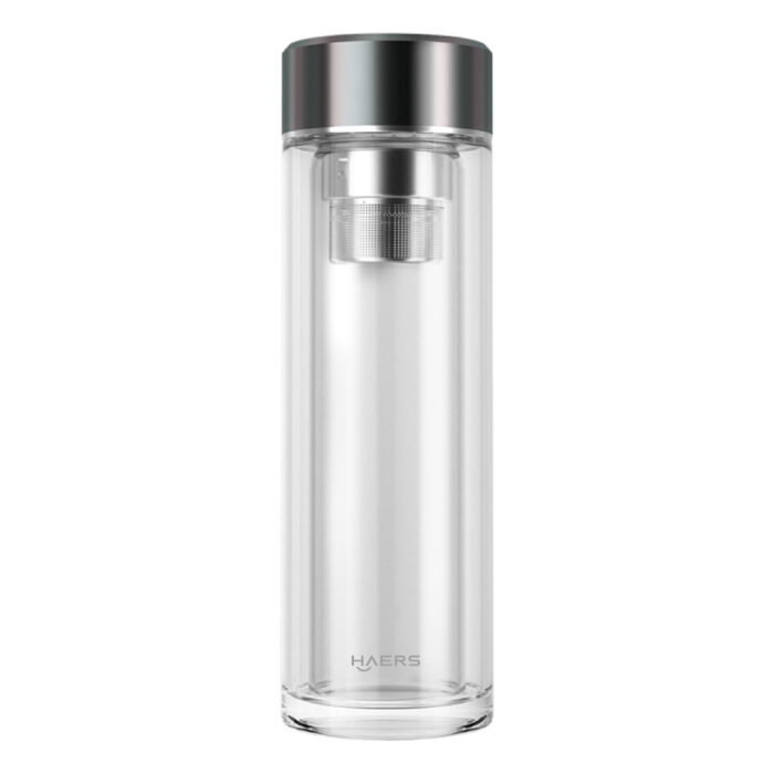 HDM-320-21 A Borosilicate Glass Water Bottle with Tea Filter
