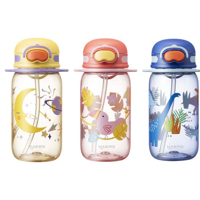 Kids Tritan water Bottle with a silicone suction nozzle Custom - Haers Drinkware