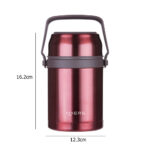 Paslanmaz Çelik Termal Öğle Yemeği Kutusu ODM Boyutu - Haers Drinkware