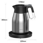 أبعاد غلاية الشاي الكهربائية - أدوات شرب هيرز