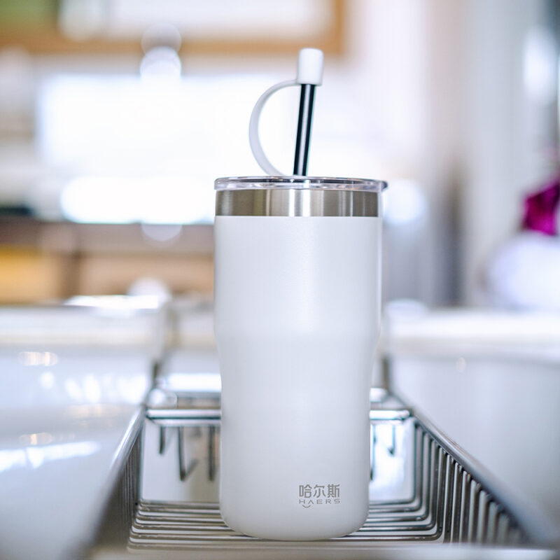 Custom Travel Mug with Straw wholesale - Haers Drinkware