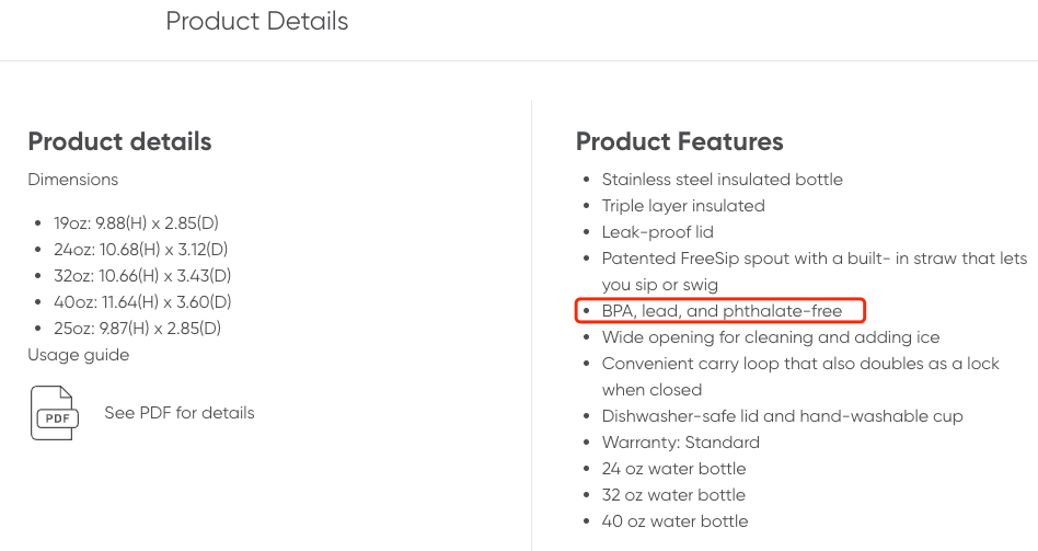 check the product details on the listing page