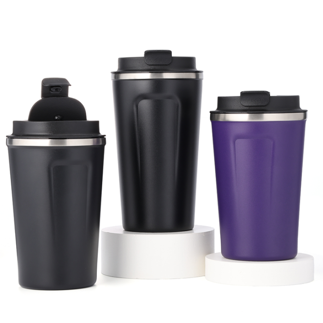 Insulated Stainless Steel Mugs with Straw Lid