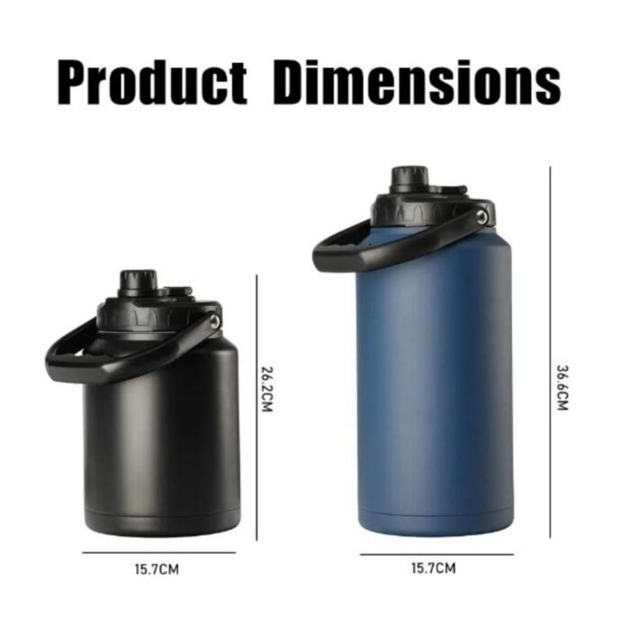 dimension of Insulated Water Jug - Haers Drinkware