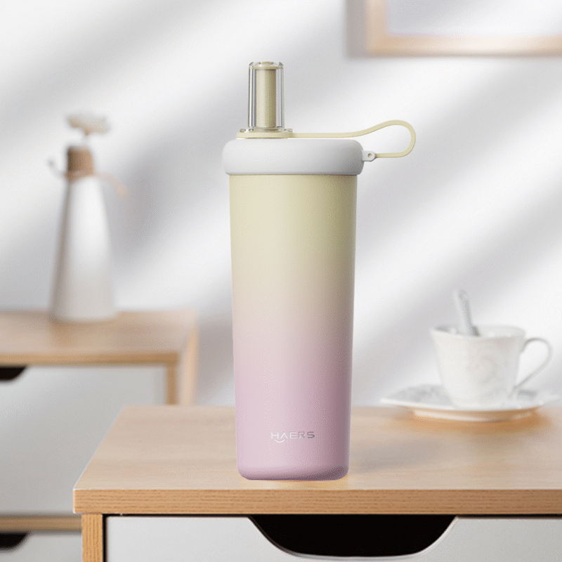 Cốc miệng rộng bằng thép không gỉ có nắp chống bụi tùy chỉnh - Haers Drinkware